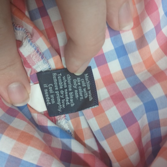 Croft & Barrow Mens Classic Fit Plaid Button Down Shirt 18.5 34 35 - Picture 5 of 11